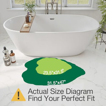 LUMI Cute Bathroom Rugs with Green Leaf Plant, Soft, Fluffy, Plush, Absorbent, Quick Dry, Non Slip, Machine Washable for Shower Floor, Bathroom, Bedroom,Kids Room, 23.5"x31.5", Monstera | Monstera Plant, Soft Plush Microfiber, Quick Dry, Washable for Show