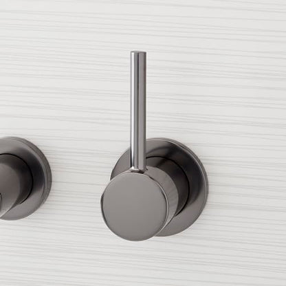 Signature Hardware 483899 Lexia 1.2 GPM Wall Mounted Widespread Bathroom Faucet with Pop-Up Drain Assembly - color: Matte Black