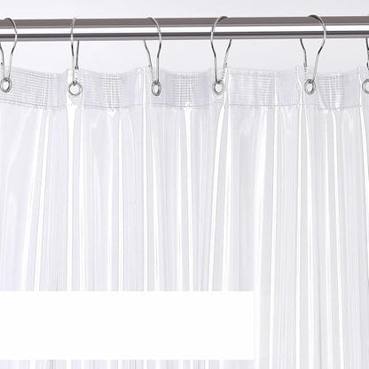Shower Curtain Liner Heavy Duty Plastic Shower Curtain for Bathtubs Waterproof Weighted Bathroom Shower Liner(180 * 180cm)