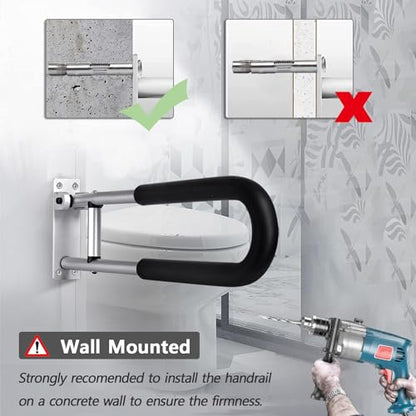 Handicap Grab Bars Rails 30 Inch Toilet Handrails Bathroom Safety Bar Hand Support Rail Handicapped Handrail Accessories for Seniors Elderly (30inch) - size: 30inch