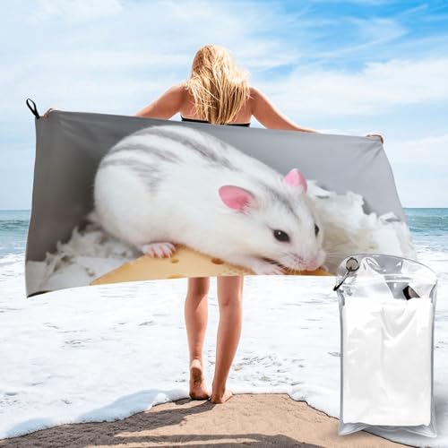 Cheese Hamster Quick Dry Bath Towels - Super Soft Bath Towels for Home, Spa, Gym, Travel - color: Cheese Hamster, size: 31.5"x63"