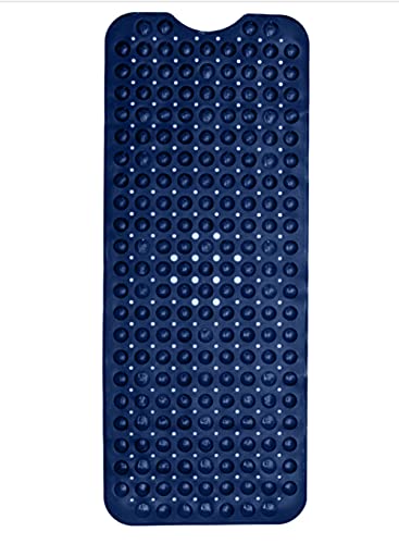 ENKOSI Bath Mat - Large Non Slip Bathtub & Shower Mat - Extra Long 40 x 16 Inch Bathroom Mats for Tub Nonslip Anti Slip Bathmats (40x16 Navy 1-Pack) | Navy Blue color; Durable PVC; 40x16 in, Navy Blue - color: Navy Blue
