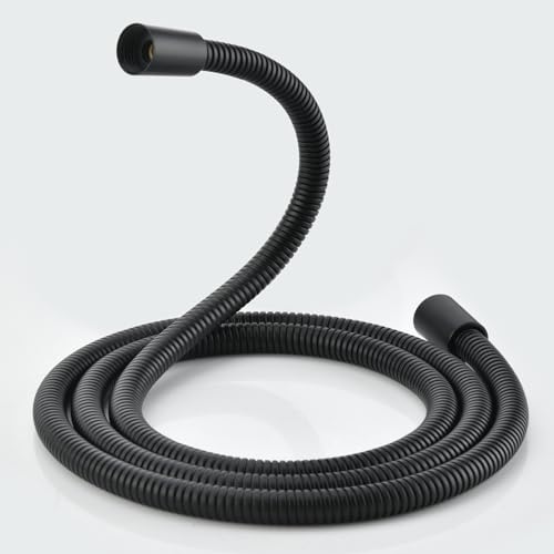 59 Inches 304 Stainless Steel Shower Hose Replacement Black | Anti-kink Hand Held Shower Head Hose Extra Long,High Pressure Sprayer Bidet Hose,Flexible Extension Rv Shower Hose - color: Black, size: 59 Inches