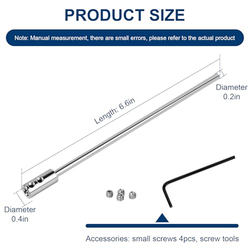 Extension Rod for Bathroom Pop-Up Vertical or Horizontal Rods, 6.64 Inch Pop Up Drain Extension Rod for Bathroom Sink Drain Assembly, Chrome Plated