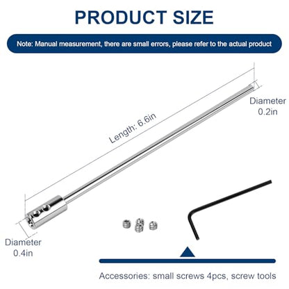 Extension Rod for Bathroom Pop-Up Vertical or Horizontal Rods, 6.64 Inch Pop Up Drain Extension Rod for Bathroom Sink Drain Assembly, Chrome Plated