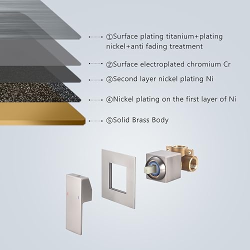 Waterfall Wall Mount Faucet Bathroom Bathtub Tub Faucet Single Handle Tub Filler Bathroom Sink Faucets Rough-in Valve Included - color: Brushed Nickel