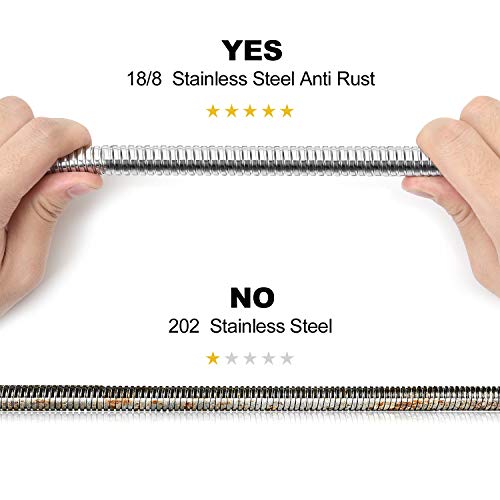 Blissland Shower Hose Extra Long 99 Inches Stainless Steel Handheld Shower Head Hose with Brass Insert and Nut - Durable and Flexible - style: 99''Stainless Steel