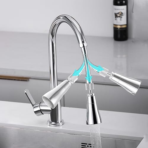 Kitchen Sink Faucet Sprayer Attachment - Movable Kitchen Tap Head 360° Rotatable Anti-Splash Sink Sprayer Facuet Nozzle Head Water Saving Faucet Aerator - 2 Modes Sprayer Chrome - style: 2 Modes Sprayer