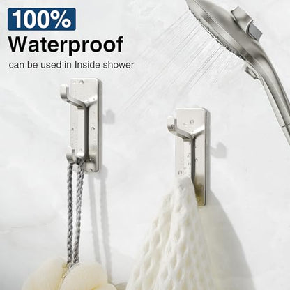 pickpiff 13LB Strong Stick-on Hooks for Coat & Towel, Brush Nickel 12 Pack - color: Brushed Nickel, size: 12 Pack