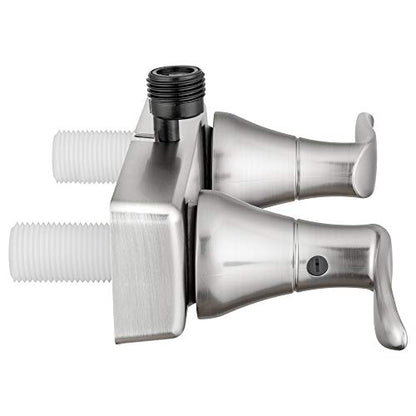 Dura Faucet DF-SA100LH-SN RV Shower Valve Diverter (Satin Nickel) | RV shower valve diverter - switches spout to shower head. Brushed Satin Nickel finish. - color: Brushed Satin Nickel
