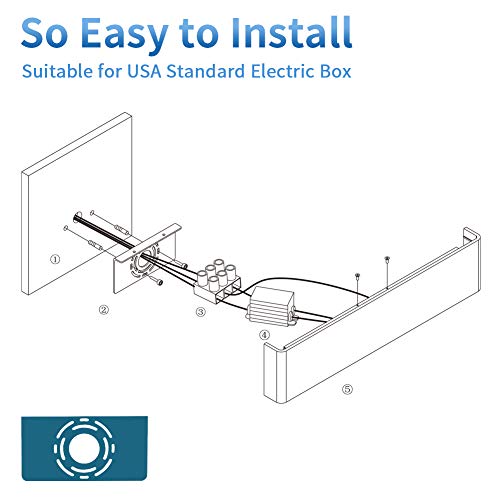 Aipsun 15.75in Matte White Modern Vanity Light Up and Down LED Vanity Light for Bathroom Wall Lighting Fixtures (White Light 5000K) - color: White, size: 15.8 inch, style: 5000K