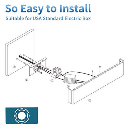 Aipsun 15.75in Matte White Modern Vanity Light Up and Down LED Vanity Light for Bathroom Wall Lighting Fixtures (White Light 5000K) - color: White, size: 15.8 inch, style: 5000K