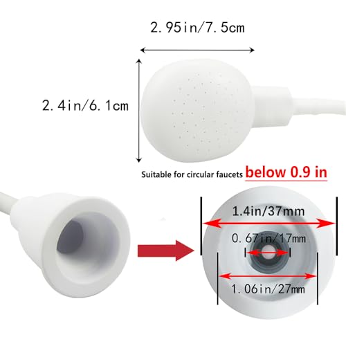 Portable Rubber Hose Nozzle, Size, Easy to Use, Hand Shower, Suitable for People or Pets (3m) - size: 3 m