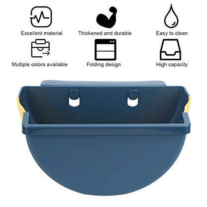 Hanging Trash Can, Garbage Can Trash Bin Folding Trash Can Collapsible Waste Basket Wall Mounted Trash Can for Kitchen Bathroom(Green)
