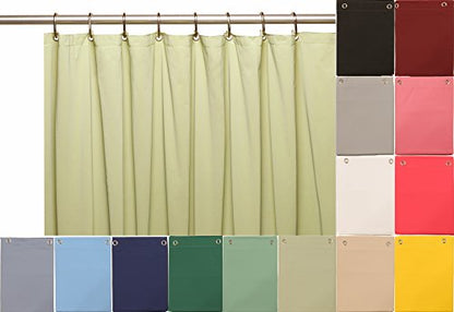 Elegant Home Heavy Duty Vinyl Shower Curtain Liner with 12 Metal Grommets (Willow Green) - color: Willow Green