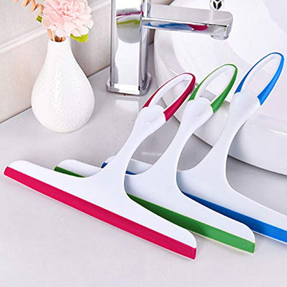 Hand Held Rubber Glass Shower Squeegee with Hanging Hole for Glass Door, Car Windows - Multifunctional Tool [3-Pack] - color: Multia