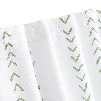 jinchan Green and White Boho Shower Curtain Herringbone Zig Zag Waterproof Fabric Bohemian Modern Farmhouse Arrow Geometric Shower Curtains for Bathroom with 12 Hooks 70x72 Inches - color: Boho Chevron Green, size: 70"W x 72"L (Pack of 1)