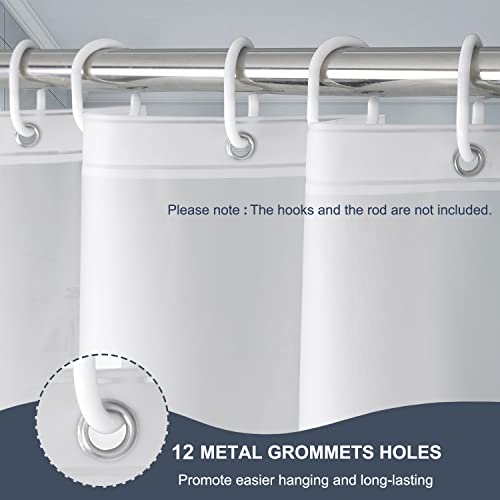 EurCross Frosted PEVA Plastic Shower Curtain Liner 74 inch Long Length,Waterproof Opaque Shower Liner with 5 Bottom Magnets No Smells with Rustproof Grommets - color: Frosted, size: 72"W x 74"L (Pack of 1)