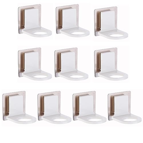10 Pcs Wall Mounted Pump Hand Stand Hanging Jar Hanger Rack Wall Mounted Pump Hand Stand, Drill Free Wall Soap Dispenser Lotion Container for Kitchen Bathroom,Soap Bottle Dispenser Holder