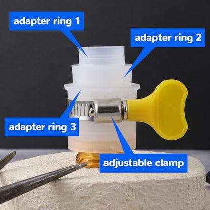 2 Pcs Faucet Hose Adapter, Kitchen Sink Faucet Adapter to Garden Hose Compatible with Multi-Water Filters, with 14-24mm Inner Diameter
