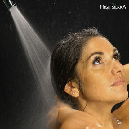 High Sierra Showerheads® - 2 Pack 6 ft Stainless Steel Premium Shower Hose with Non-Toxic and Safe Silicone Inner Tube & Hose Connector – Extra Long, Flexible Shower Hose – 72 Inches - Chrome - color: Chrome