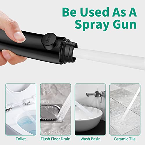 High Pressure Shower Head with Handheld, Black | On Off Shower for RV, Water Saving Shower Head with Stop Button and 3 Modes, Detachable RV Shower Head with Hose and Bracket - color: Black