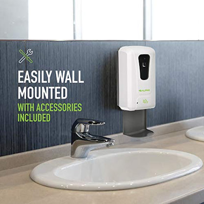 Alpine Automatic Hand Sanitizer Dispenser - Touchless Soap Dispenser with Drip Tray for Restaurant, Hospital, School, Hotel, Kitchen and Bathroom -1200mL Foam - style: Foam w/ Drip Tray