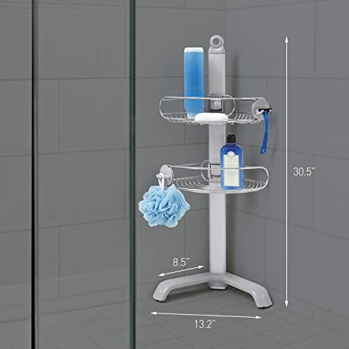 simplehuman Corner Shower Caddy, Stainless Steel and Anodized Aluminum - style: Corner