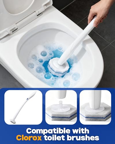 50 Pack Wand Refills Compatible with Clorox Toilet Brushes, Instant Foam Cleaning, Secure Lock No Slipping, Odor Neutralizing, Easy Snap-On Design - color: 50pack