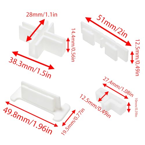 Lovelysp 30PCS White Plastic partition Boards Drawer partitions Kitchen Drawer separators Suitable for Adjustable Dressing Table Tools DIY Decorative partition Accessories