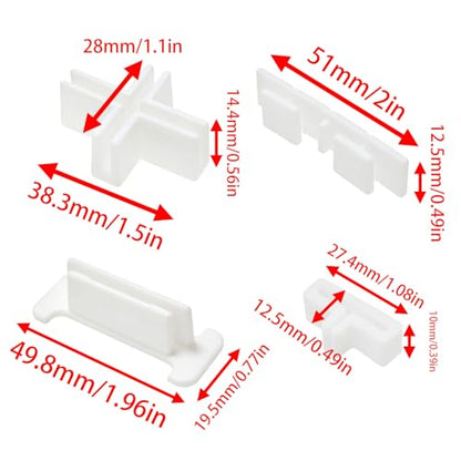 Lovelysp 30PCS White Plastic partition Boards Drawer partitions Kitchen Drawer separators Suitable for Adjustable Dressing Table Tools DIY Decorative partition Accessories