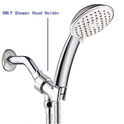 NearMoon Adjustable Shower Arm Mount- with Universal Wall Hook Bracket and Brass Pivot Ball, Shower Head Holder for Hand Held Showerheads (Chrome Finish) - color: Chrome Finish