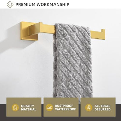 Angle Simple Towel Holder Brushed Dark Gold, Bathroom Towel Rack 10.24-in | Deep Gold Tone, SUS304 Stainless Steel, Open Arm Dishcloth Washcloth Hanger Bar for Kitchen Shower Vanity Sink - color: Brushed Dark Gold
