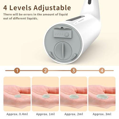 Automatic Liquid Soap Dispenser, 4-Level,13.5oz Touchless | Plastic,400ml White Electric Battery Operated Hand & Dish Countertop Soap Dispensers with Sensor for Bathroom,Kitchen Sink - color: White, style: Battery