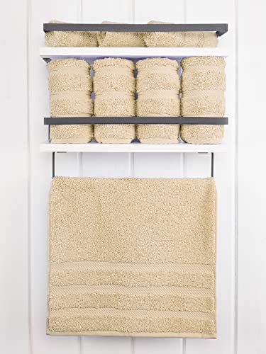 American Soft Linen 100% Cotton Luxury Turkish Towels, 4 PC Hand Towel Set | Soft Absorbent Quick Dry OEKO Tex Standard 100 Certificated Durable Machine Washable Premium Hotel Quality - color: Beige, size: 16"x28"