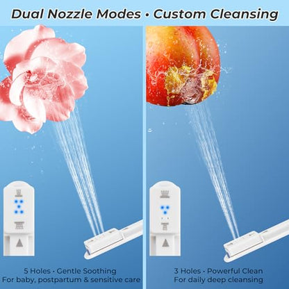 Portable Bidet for Travel, 500mAh Electric Handheld Bidet with 400ml Bottle | Rechargeable Bidet Sprayer, IPX7 Waterproof High Pressure Jet Spray for Men Women Postpartum & Camping