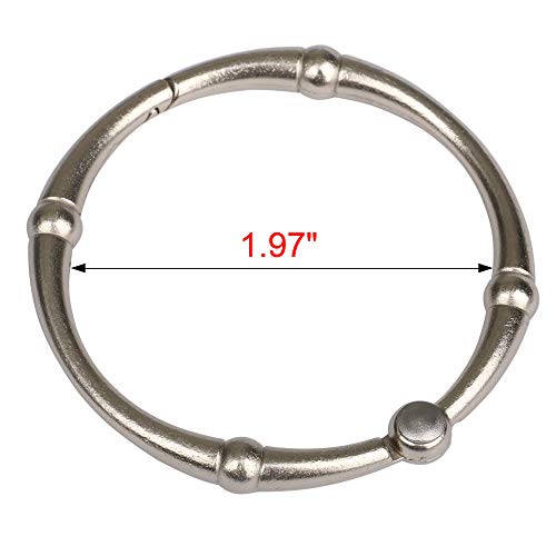 Rust-Proof Zinc Shower Curtain Hooks with Clasp Closure, Shower Hooks Hangers for Bathroom, Kitchen Utensils, Curtains, Clothing, Towels etc - Set of 12, Brushed Nickel - color: Brushed Nickel