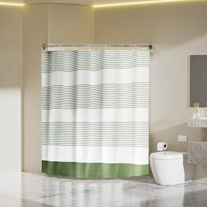 Curved Shower Curtain Rod, Adjustable 40-72 Inches, Nickel | Easy Installation, Rust proof, Expandable Curved Shower Rods for Bathroom, Need to Drill - color: Brush Nickel