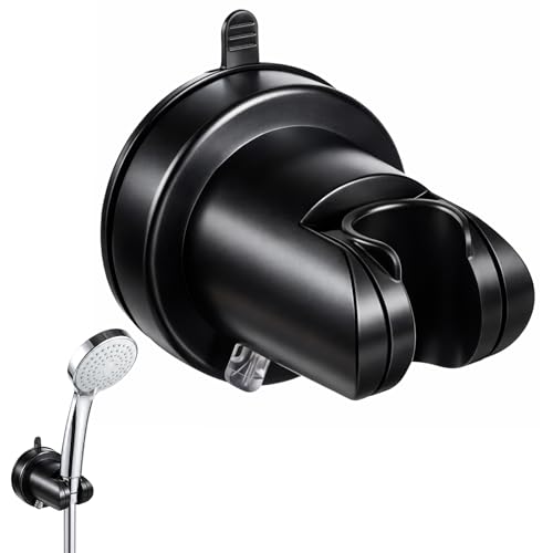 Suction Cup Shower Heads Holder Adjustable Shower Heads Holder Removable No-Drill Wall Mount Wide Angles Adjustable Bathroom Suction Cup Handheld Showers Bracket