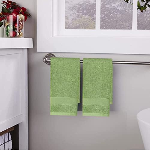 Lchkrep Bathroom Hand Towels (14x30 inch), Home Soft Cotton Super Soft Highly Absorbent Hand Towels for Bath, Hand, Face, Gym and Spa (Green-2PACK) - color: Green-2pack