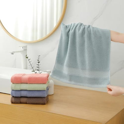 6 Pack Hand Towel Set, 16 by 28 inches, 100% Cotton Ultra Soft and Highly Absorbent, Quick Drying, for Hotels, Spa, Bathroom