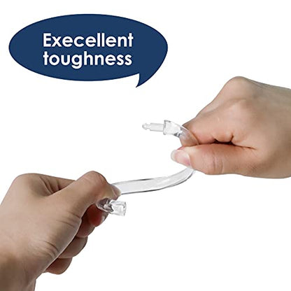 Clear Plastic Shower Curtain Rings, 12 PCS Circular Plastic Shower Curtain Hooks for Bathroom Shower Curtain Rod, Clear Shower Hooks for Shower Curtain, O Shaped Shower Rings for Curtain - color: Clear