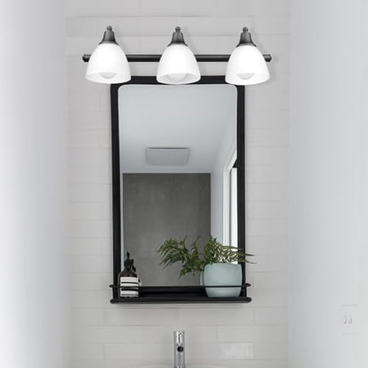Globe Electric 51227 Jayden 5-Piece All-In-One Bathroom Set, Oil Rubbed Bronze, 3-Light Vanity Light with Frosted Glass Shades, Towel Bar, Toilet Paper Holder, Towel Ring, Robe Hook, Bulb Not Included - color: Oil-Rubbed Bronze