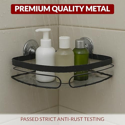 2-Pack Corner Shower Caddy - No Drill Corner Shower Shelves, Rust-Resistant Bathroom Organizer for Shampoo, Soap & Toiletries, Black - style: TRIANGLE