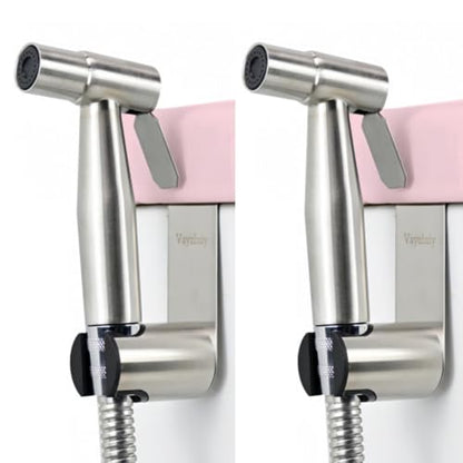 Handheld Bidet Sprayer for Toilet 2 PCS - Bidets for Existing Toilets Adjustable Water Pressure with Bidet Hose for Feminine Wash, Stainless Steel Muslim Shower Jet Spray for Toilet - style: 2 Pack