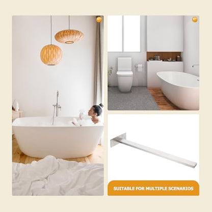 ABOOFAN 304 Stainless Steel Punch-Free Wall-Mounted Bathroom Towel Rack, Single Bar Household Storage Holder for Bathroom and Toilet, Silver Finish