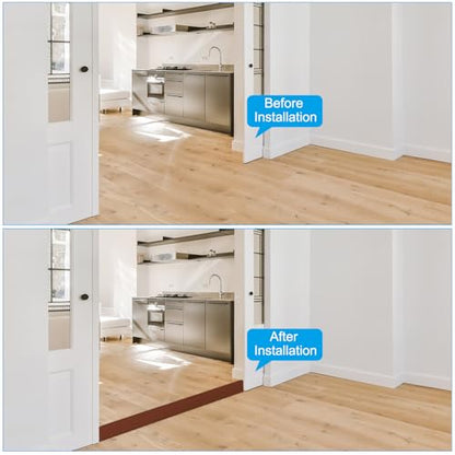 PATIKIL Self Adhesive Floor Transition Strip 3 in x 6.6 Ft, Vinyl Laminate Floor Flat Divider for Joining Floor Gaps Doorways Carpet Cover Floor Tiles Walnut