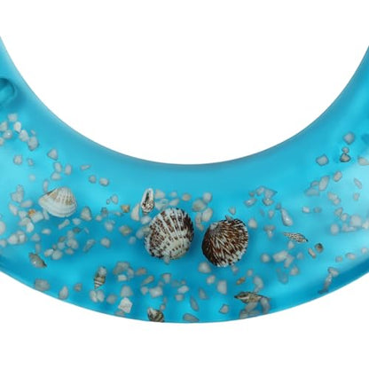 Resin Toilet Seat, Toilet Seat Elongated with 6 Anti Slip Bumper 220 Pounds Bearing Soft Close Toilets Seats for U-Shaped V-Shaped and O-Shapeds Toilets - Ocean Style