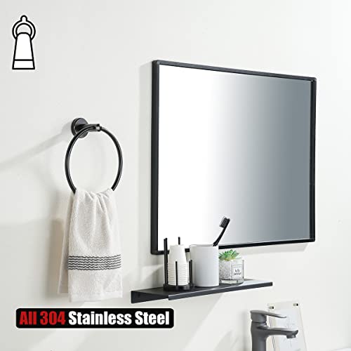 JQK Towel Ring Oil Rubbed Bronze, Stainless Steel Hand Towel Holder for Bathroom, ORB Wall Mount, TR130-ORB - color: Oil Rubbed Bronze