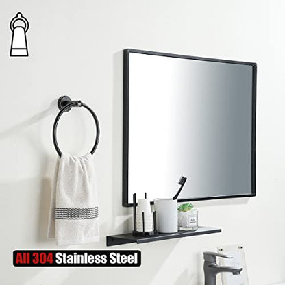 JQK Towel Ring Oil Rubbed Bronze, Stainless Steel Hand Towel Holder for Bathroom, ORB Wall Mount, TR130-ORB - color: Oil Rubbed Bronze